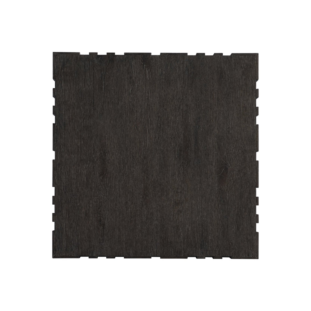 Bernhardt Bernhardt Cowley Side Table In Tadon Rustic Oak — 24" Square Sculptural Accent With Geometric Edge 529129