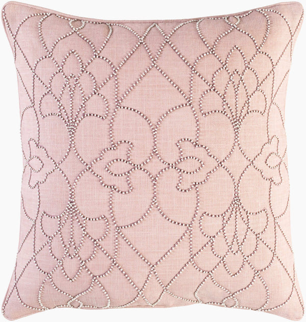 Surya Dotted Pirouette Accent Pillow - 22"L X 22"W Elegant Linen Decor For Stylish Home Comfort Ivory Linen,Linen Dp003-2222d