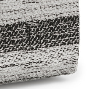 English Elm Clay Square Pouf In Soft Grey Mélange - Hand-Woven Cotton, Versatile Seating & Footrest Solution B136P159271