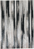 Feizy Rugs Micah Polyester/Polypropylene Machine Made Industrial Rug Black/Silver/Gray 12' x 18'