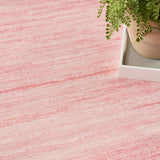 Nourison Washable Essentials WAE01 Machine Made Loom-woven Borderless Design Indoor Only Modern  Rug Pink, Pink Front Base, 85% Polyester,9% Cotton,6% Other Fibers 99446949622