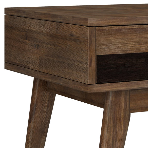English Elm Clarkson End Table - Handcrafted Rustic Acacia Wood With Drawer, Mid-Century Style & Aged Finish B136P158774