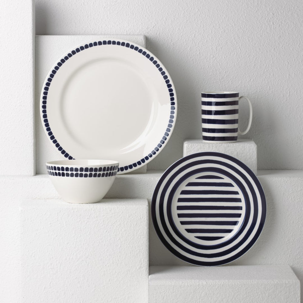 Lenox Kate Spade Charlotte Street North 4-piece Place Setting Blue, WHITE PORCELAIN 844093