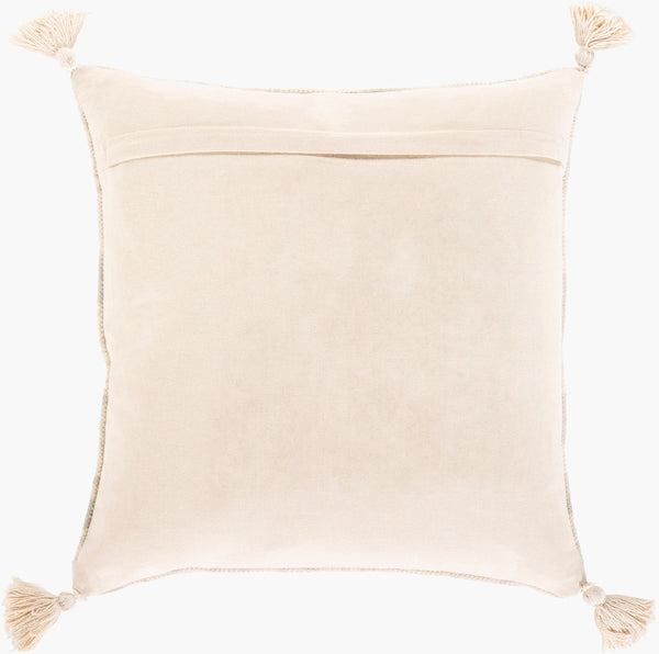 Surya Daphne Elegant 18" Accent Pillow - Luxurious Viscose & Cotton Blend, Cozy Home Décor Essential Beige Cotton,Viscose,Cotton Dph002-2222