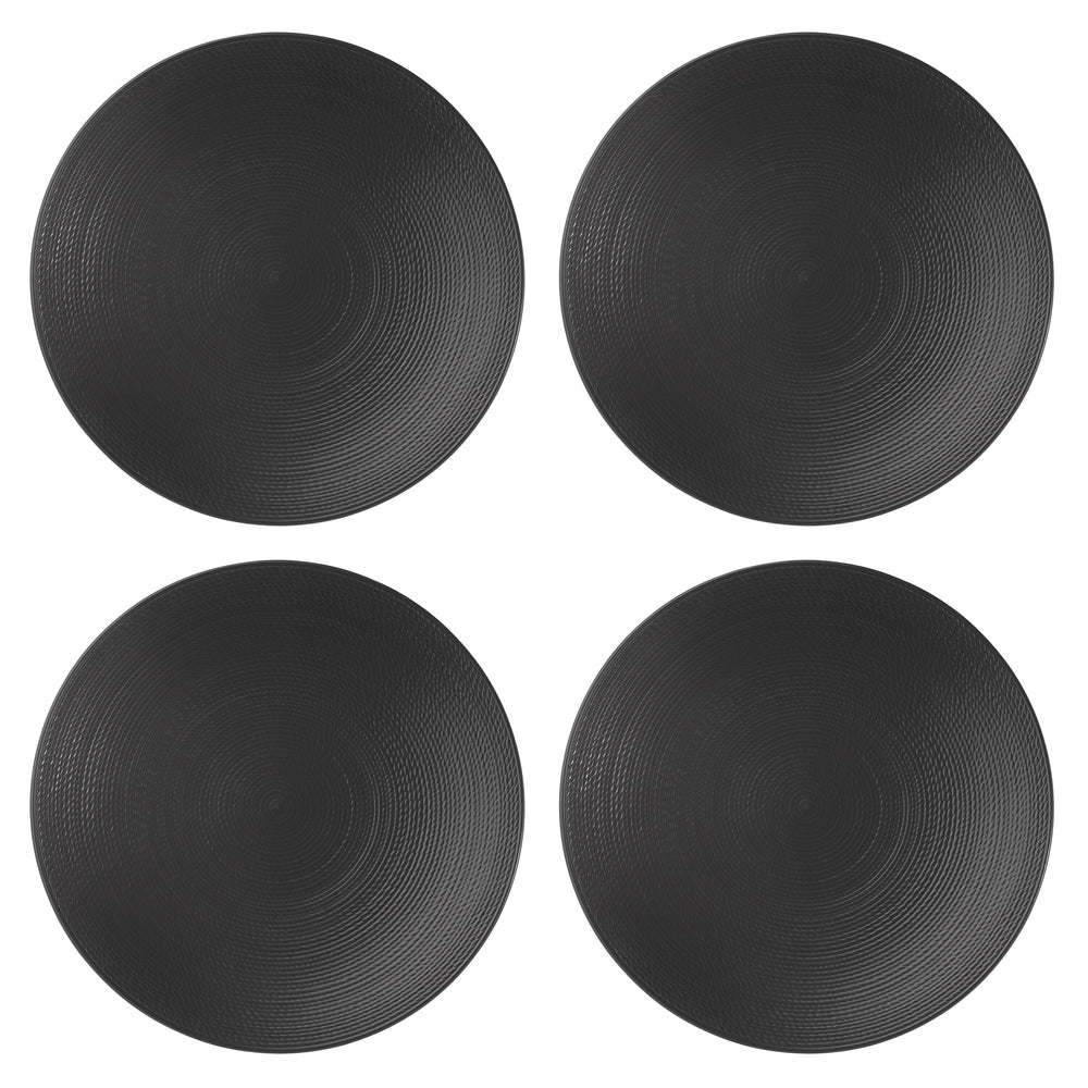 Lenox LX Collective Black Dinner Plates, Set of 4 White, BLACK PORCELAIN 895246