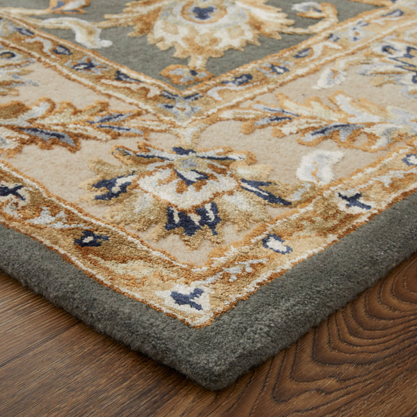 Feizy Rugs Prescott Hand-tufted Floral Rug In Earth Tones - Traditional Persian Design For Elegant Spaces Taupe,Tan,Ivory Viscose,Wool Pct8939fsagbgee10