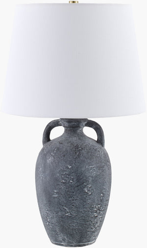 Livabliss Dippy Ceramic Table Lamp with Linen Shade for Rustic Bedroom or Console Styling DPY-001