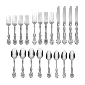 Lenox Oneida Michelangelo 20 Piece Fine Flatware Set, Service for 4 Metallic, STAINLESS METAL 2765020BL20