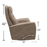 Parker House Parker Living Gemini - Linen Swivel Glider Recliner Linen 90% Polyester, 10% PU (W) MGEM#812GS-LIN