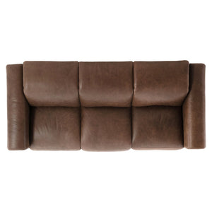 Bernhardt Bernhardt Billings Leather Power Motion Sofa With Pop-Up Headrests, Fold-Over Padded Arms & Stitching 527RLO