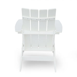 English Elm Encino Outdoor Adirondack Chair All Weather Resin Slatted Patio Seating 68172.00WHI