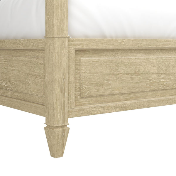 A.R.T. Furniture Eave II Panel Bed - Serene Queen Bed with Arched Headboard, Light Wood Finish & Modern Elegance 436135-1825