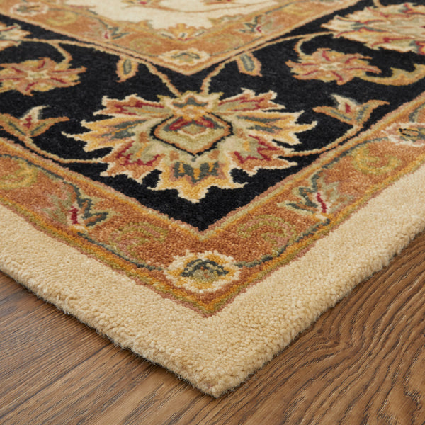 Feizy Rugs Wagner Hand Tufted Wool Oriental Rug - Durable, Stain-resistant Design Perfect For High-traffic Areas Tan,Brown,Black Wool Wgr8942fbgeblkf00
