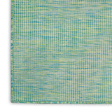 Nourison Positano POS01 Machine Made Power-loomed No Border Indoor/Outdoor Modern Outdoor Rug Blue Green, Blue Green 100% Polypropylene 99446790477