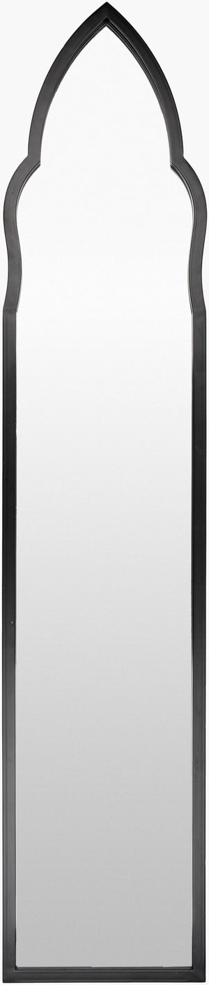 Surya Cathedral Timeless 58"H X 12"W Vertical Mirror - Classic Elegance For Your Home Décor Needs! Frame, Black Manufactured Wood Dra003-1258