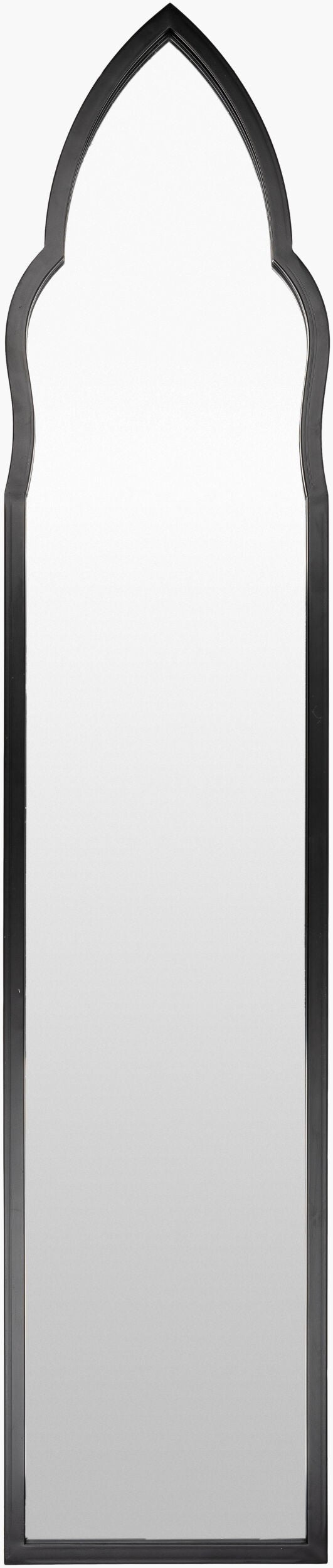 Surya Cathedral Timeless 58"H X 12"W Vertical Mirror - Classic Elegance For Your Home Décor Needs! Frame, Black Manufactured Wood Dra003-1258