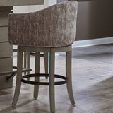 Parker House Pure Modern Dining Upholstered Swivel Barstool Moonstone Hardwood Solids DPUR#2530S