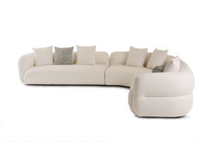 VIG Furniture Divani Casa Drayton - Modern Off-White Fabric Sectional Sofa VGOD-DY-23060-OFF