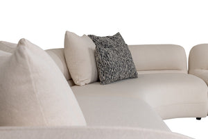 VIG Furniture Drayton Off-White Modular Sectional Sofa - L-Shaped 3-Piece, Foam Seats, Grey Accent Pillows, Durable Frame VGOD-DY-23060-OFF
