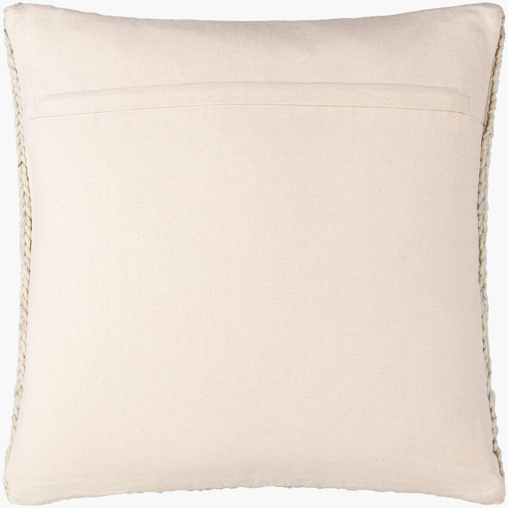 Surya Derby Chic Modern Accent Pillow - 18" Cotton & Wool Design For Stylish Home Decor & Comfort Cream Wool,Cotton Drb001-2020