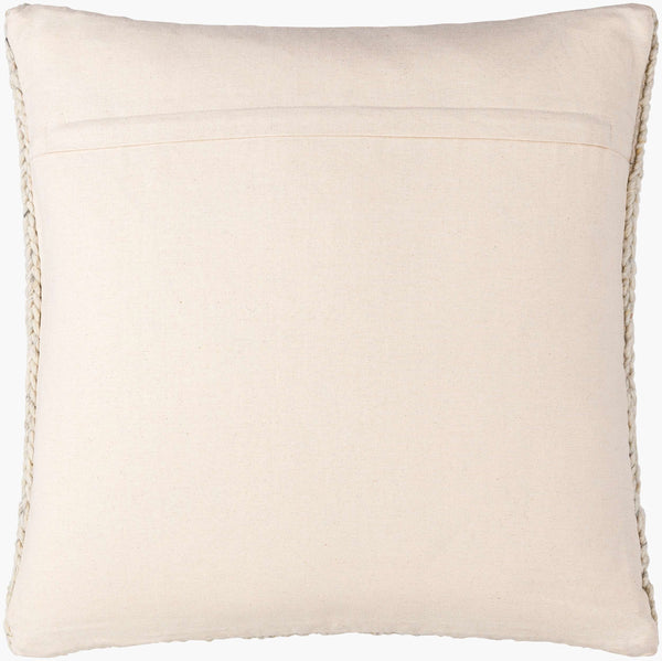 Surya Derby Chic Modern Accent Pillow - 18" Cotton & Wool Design For Stylish Home Decor & Comfort Cream Wool,Cotton Drb001-2020