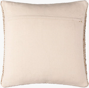 Surya Derby Chic Modern Accent Pillow - 18" Cotton & Wool Design For Stylish Home Decor & Comfort Brown Wool,Cotton Drb002-1818p