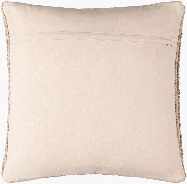 Surya Derby Chic Modern Accent Pillow - 18" Cotton & Wool Design For Stylish Home Decor & Comfort Brown Wool,Cotton Drb002-1818p