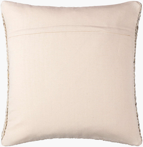 Surya Derby Chic Modern Accent Pillow - 18" Cotton & Wool Design For Stylish Home Decor & Comfort Oatmeal Wool,Cotton Drb003-2020p