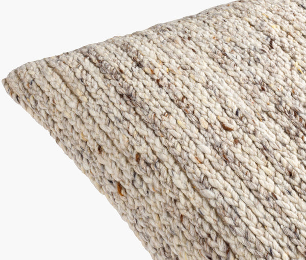 Surya Derby Chic Modern Accent Pillow - 18" Cotton & Wool Design For Stylish Home Decor & Comfort Oatmeal Wool,Cotton Drb003-2020p