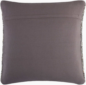Surya Derby Chic Modern Accent Pillow - 18" Cotton & Wool Design For Stylish Home Decor & Comfort Brown Wool,Polyester,Cotton Drb004-1818p