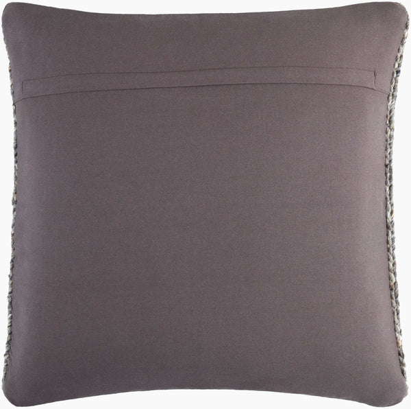 Surya Derby Chic Modern Accent Pillow - 18" Cotton & Wool Design For Stylish Home Decor & Comfort Brown Wool,Polyester,Cotton Drb004-1818p