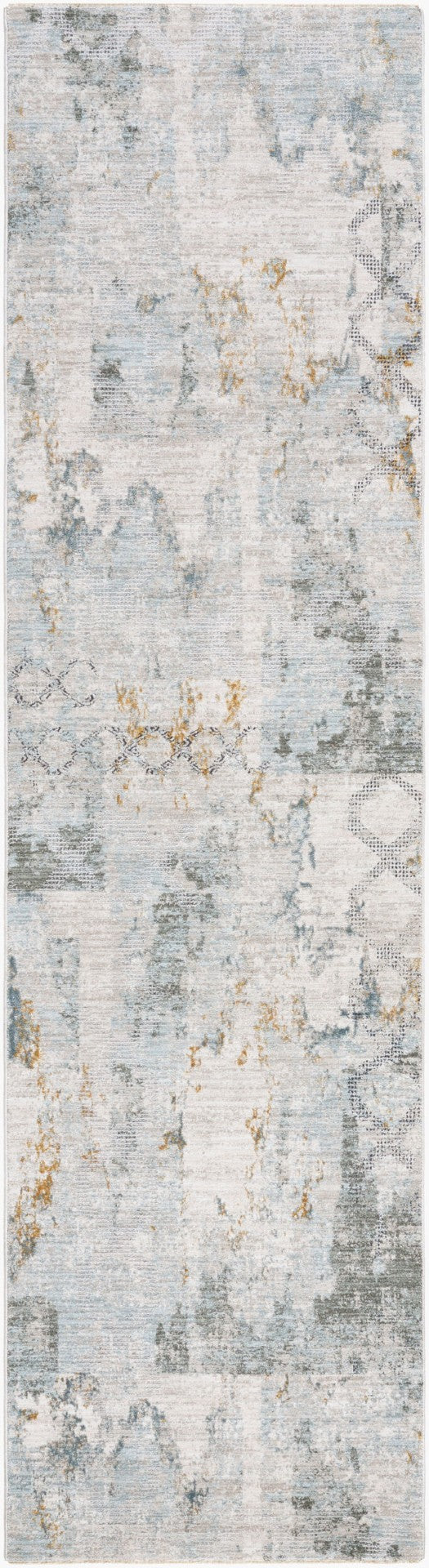 Livabliss Dresden Classic Fringe Area Rug Turkey Woven Polyester Pile for Living Dining Rooms Taupe, White 2'7" x 10' DRE2301-2710