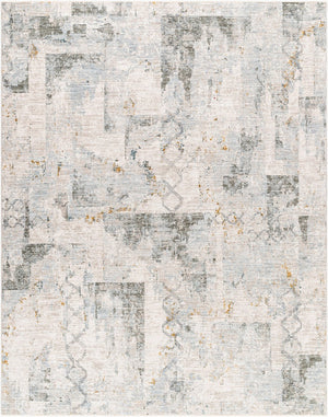 Livabliss Dresden Classic Fringe Area Rug Turkey Woven Polyester Pile for Living Dining Rooms Taupe, White 7'10" x 10'2" DRE2301-710103