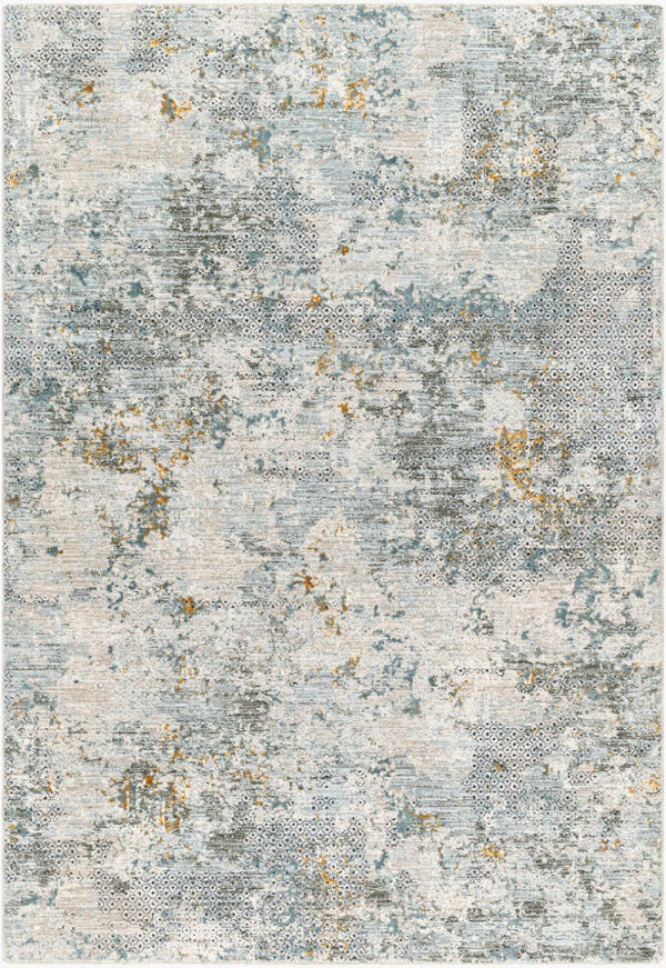 Livabliss Dresden Geometric Fringe Area Rug Turkish Machine Woven Polyester Living Room Floor Dusty Sage, Tau 12' x 15' DRE2302-1215
