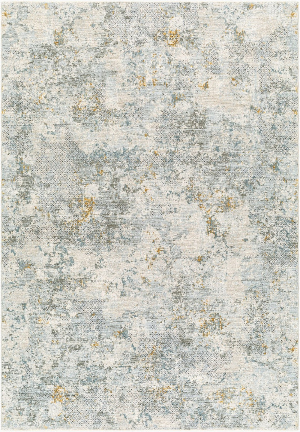 Livabliss Dresden Geometric Fringe Area Rug Turkish Machine Woven Polyester Living Room Floor Dusty Sage, Tau 6'7" x 9'6" DRE2302-6796