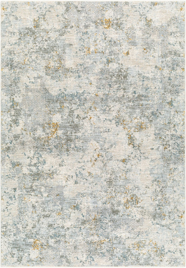 Livabliss Dresden Geometric Fringe Area Rug Turkish Machine Woven Polyester Living Room Floor Dusty Sage, Tau 6'7" x 9'6" DRE2302-6796