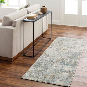 Livabliss Dresden Geometric Fringe Area Rug Turkish Machine Woven Polyester Living Room Floor Dusty Sage, Tau 2'7" x 7'3" DRE2302-2773
