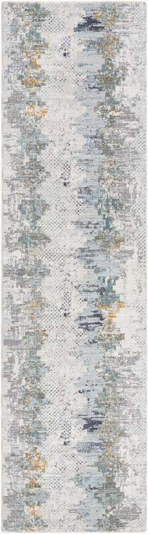 Livabliss Dresden Polyester Area Rug Machine Woven in Turkey for Large Living and Dining Spaces White, Taupe 2'7" x 10' DRE2303-2710