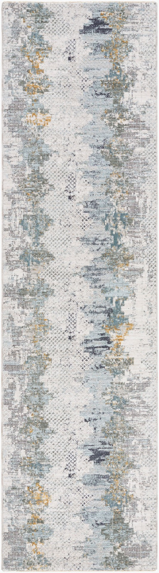 Livabliss Dresden Polyester Area Rug Machine Woven in Turkey for Large Living and Dining Spaces White, Taupe 2'7" x 10' DRE2303-2710