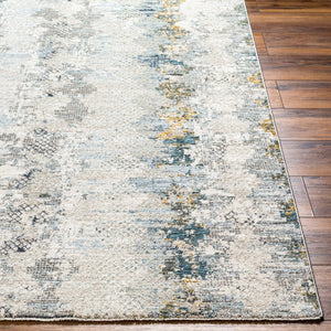 Livabliss Dresden Polyester Area Rug Machine Woven in Turkey for Large Living and Dining Spaces White, Taupe 5'3" x 5'3" DRE2303-53RD