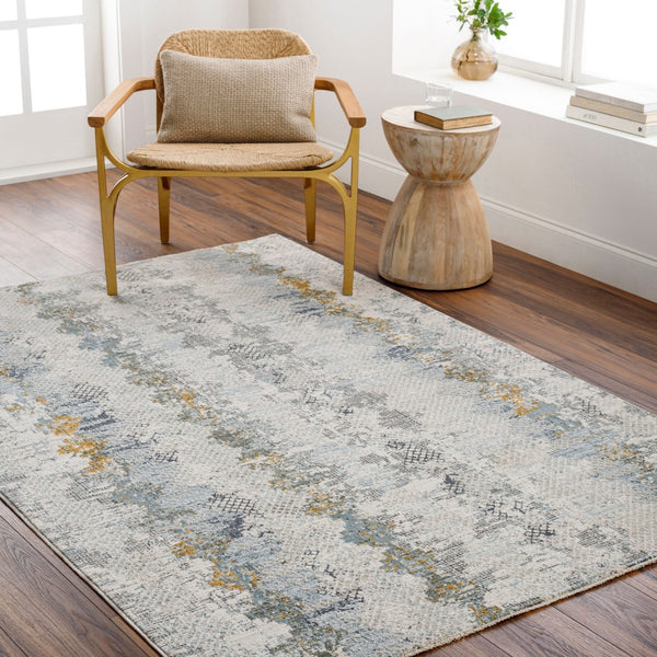 Livabliss Dresden Polyester Area Rug Machine Woven in Turkey for Large Living and Dining Spaces White, Taupe 9' x 12'2" DRE2303-9122