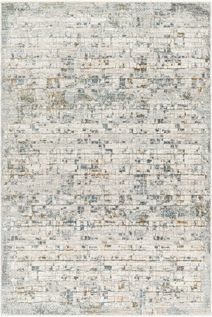 Livabliss Dresden Geometric Turkish Polyester Area Rug with Fringe for Living and Dining Rooms Taupe, White 9' x 12'2" DRE2304-9122