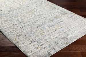Livabliss Dresden Geometric Turkish Polyester Area Rug with Fringe for Living and Dining Rooms Taupe, White 9' x 12'2" DRE2304-9122