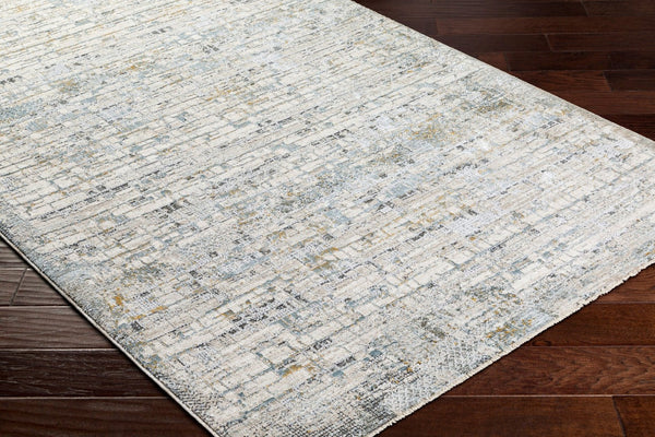 Livabliss Dresden Geometric Turkish Polyester Area Rug with Fringe for Living and Dining Rooms Taupe, White 9' x 12'2" DRE2304-9122