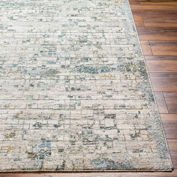 Livabliss Dresden Geometric Turkish Polyester Area Rug with Fringe for Living and Dining Rooms Taupe, White 9' x 12'2" DRE2304-9122