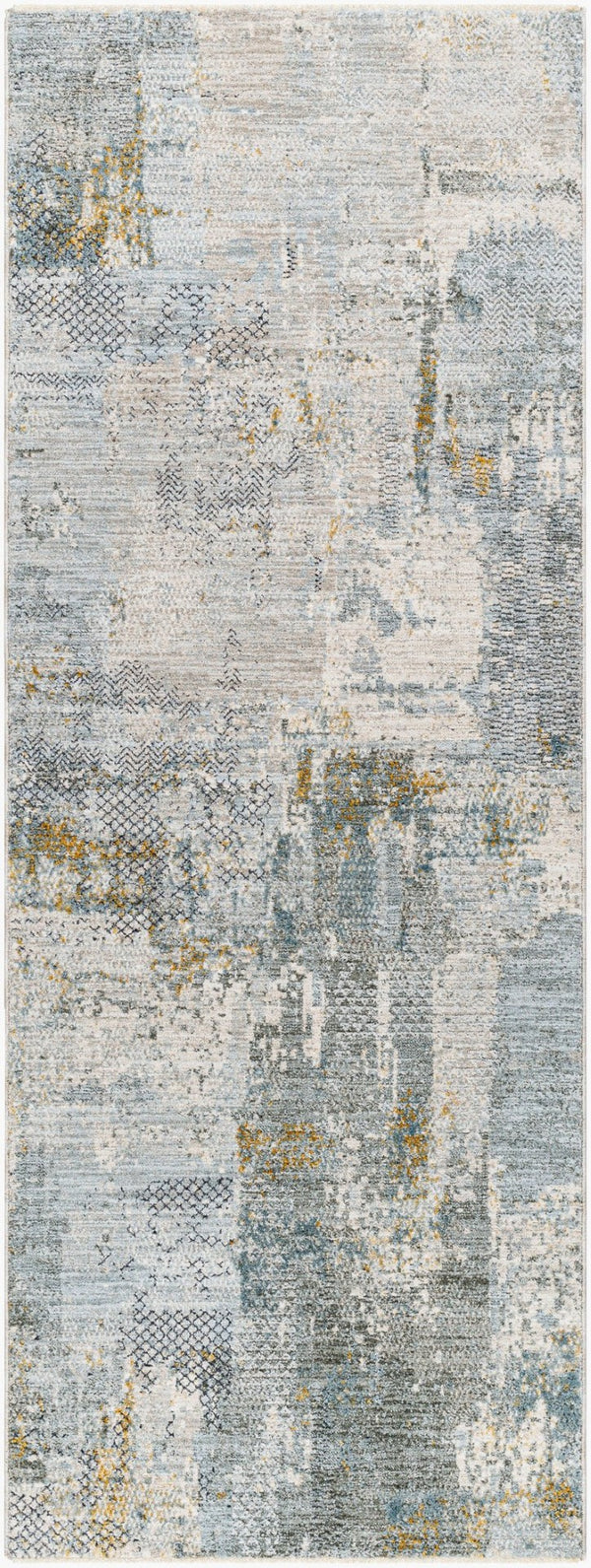 Livabliss Dresden Large Polyester Area Rug Woven in Turkey with Fringe Border for Living Rooms Dusty Sage, Tau 2'7" x 10' DRE2305-2710