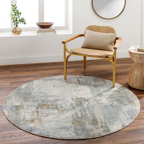 Livabliss Dresden Large Polyester Area Rug Woven in Turkey with Fringe Border for Living Rooms Dusty Sage, Tau 7'10" x 7'10" DRE2305-710RD