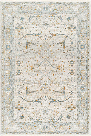 Livabliss Dresden Traditional Turkish Machine Woven Polyester Area Rug for Living Room Taupe, White 5' x 7'5" DRE2309-575
