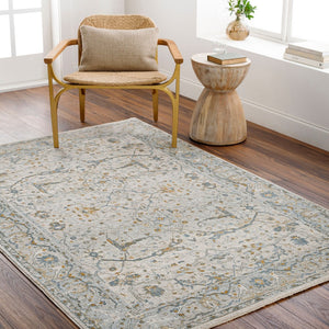 Livabliss Dresden Traditional Turkish Machine Woven Polyester Area Rug for Living Room Taupe, White 7'10" x 10'2" DRE2309-710103
