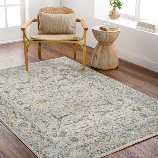 Livabliss Dresden Traditional Turkish Machine Woven Polyester Area Rug for Living Room Taupe, White 7'10" x 10'2" DRE2309-710103